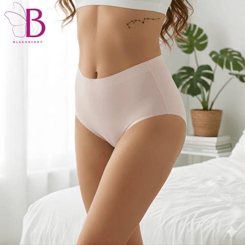Imported Breathable Briefs Solid color mid waist Ice silk transparent stylish panty comfortable long time useable panty invisible antibacterial underwear for women
