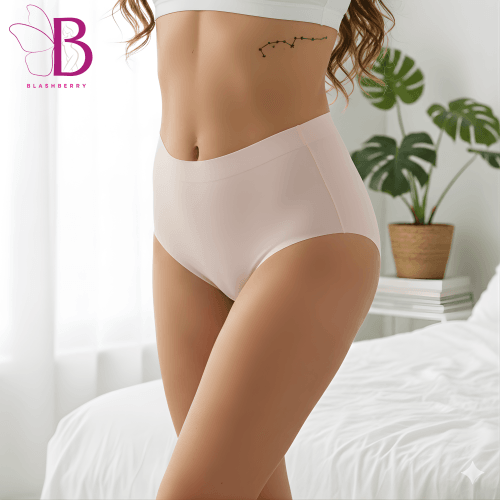 Imported Breathable Briefs Solid color mid waist Ice silk transparent stylish panty comfortable long time useable panty invisible antibacterial underwear for women